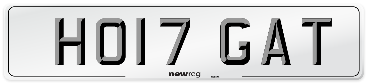 HO17 GAT Number Plate from New Reg